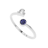 libra zodiac ring with natural iolite